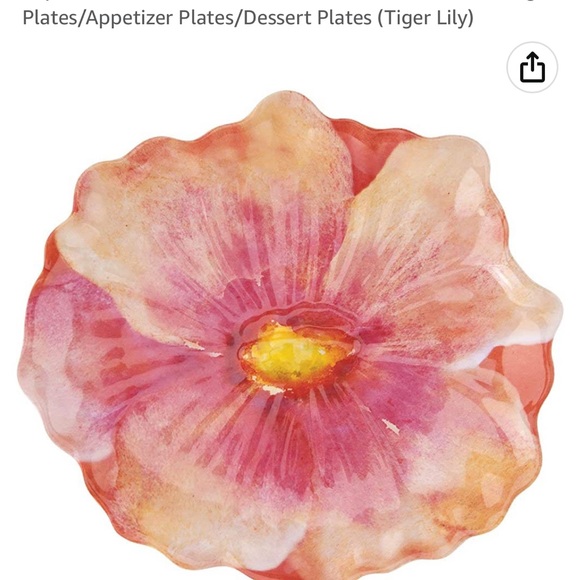 New Tiger Lily plates 4 pack 7.5 in - Picture 2 of 5